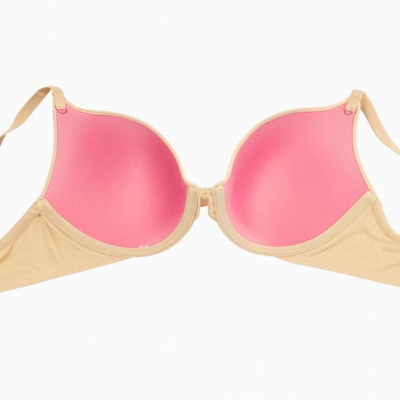 Victoria’s Secret PINK Bra 34C Beige Wear Everywhere Lightly Lined Underwire - Picture 3 of 4